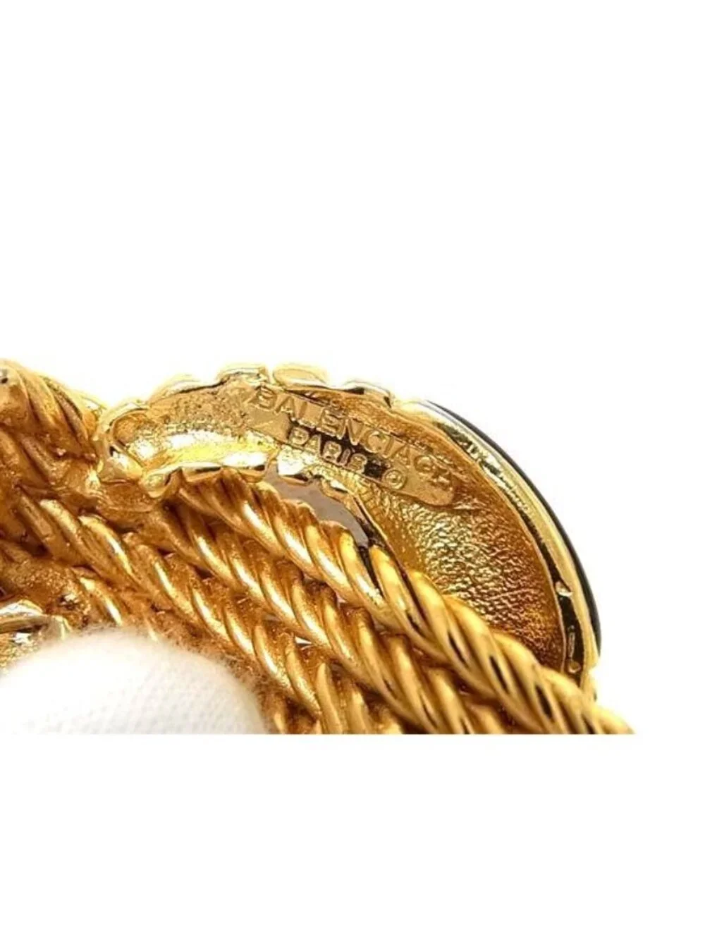 Balenciaga Vintage Pin Brooch Pin Badge Gold Black
